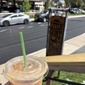 Little Goat Coffee Roasting - Iced decaf lavender latte - Coffee Roasteries Near Me - Newark, Delaware Little Goat Coffee Roasting - Iced decaf lavender latte - Coffee Roasteries Near Me - Newark, Delaware