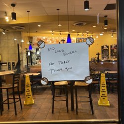 KFC - Sign on door of KFC/Long John Silvers