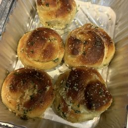 Garlic knots (kid ate one before photo) Garlic knots (kid ate one before photo)