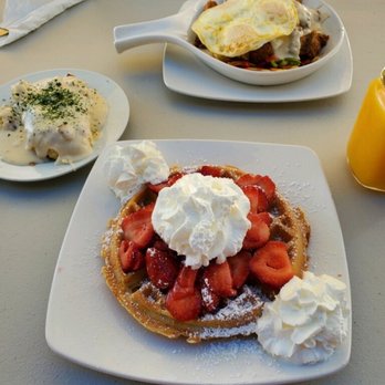 The Scratch Room - Waffle with fruit if the day and the skillet - Breakfast & Brunch Near Me - Anaheim, California The Scratch Room - Waffle with fruit if the day and the skillet - Breakfast & Brunch Near Me - Anaheim, California