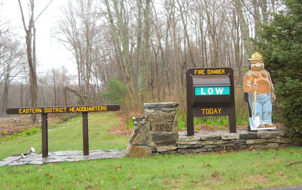SMOKEY BEAR SIGN 209 Hebron Rd, Marlborough, Connecticut Landmarks