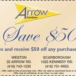 Arrow Furniture - Coupon Print it