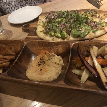 Juniper Table - Hummus and Avocado Flatbread - New American Near Me - Palm Springs, California Juniper Table - Hummus and Avocado Flatbread - New American Near Me - Palm Springs, California