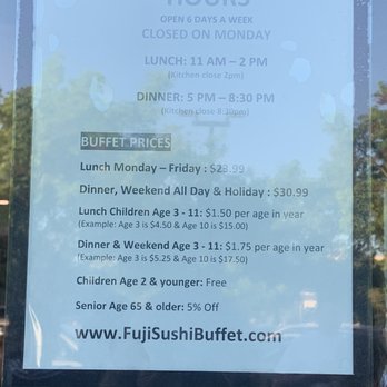 Fuji Sushi Buffet - Prices - Japanese Near Me - Concord, California