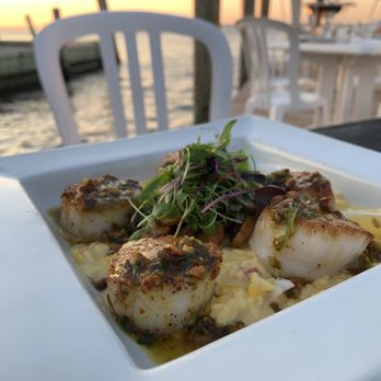 Island Mermaid - Pan roasted sea scallops with a view - New American Near Me - Ocean Beach, New York Island Mermaid - Pan roasted sea scallops with a view - New American Near Me - Ocean Beach, New York