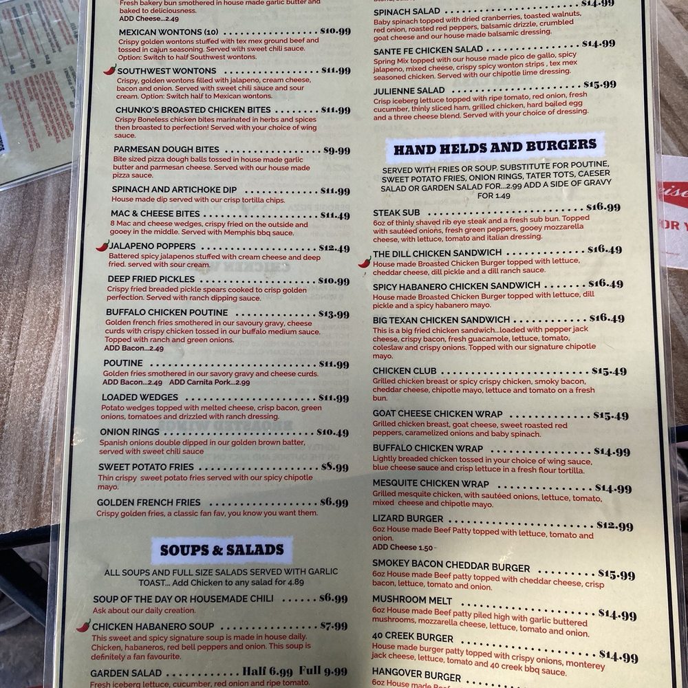 Lazy Lizard - Menu - Bars Near Me - St Catharines, Ontario