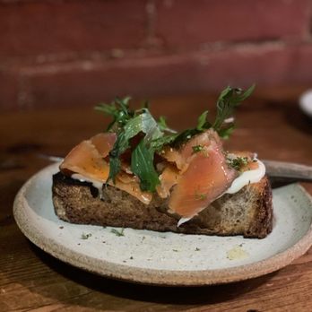 Off Alley - Smoked salmon toast - Wine Bars Near Me - Seattle, Washington