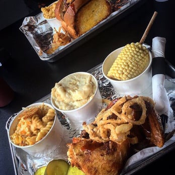 Bell's BBQ - 1/2 BBQ chicken, mac n cheese, smashed potatoes & corn coblet! - Barbeque Near Me - Henderson, Nevada