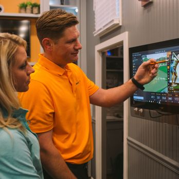 Best Golf Lessons Houston - Coach Troy reviews stance and angle with student - Golf Lessons Near Me - Humble, Texas