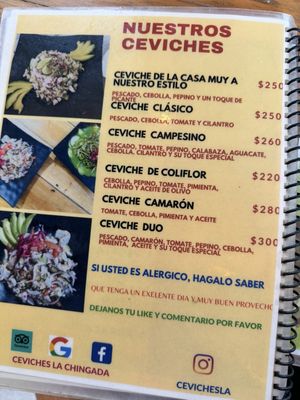 Menu photo 7 Ceviches La Chingada Holbox, ROO Menu photo 7 Ceviches La Chingada Holbox, ROO
