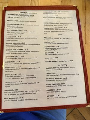 Menu photo 1 Nate’s Italian Kitchen on Campbell Tucson, AZ