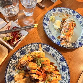 Sakana Sushi and Roll - Lion King (BAKED) and winter break sushi roll - Sushi Bars Near Me - Kensington, California