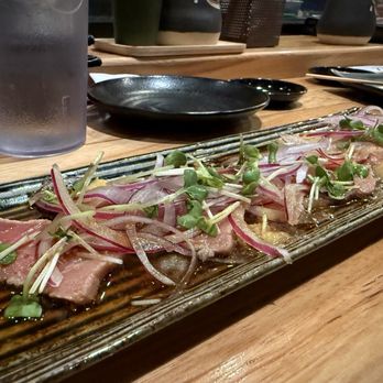 Hachi - Seared Garlic Toro Sashimi Carpaccio - Japanese Near Me - Las Vegas, Nevada