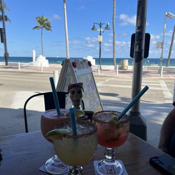 The Drunken Taco - Watermelon jalapeño margarita on the rocks with Tajín rim, a Paloma (not good) and a frozen Miami vice - Desserts Near Me - Fort Lauderdale, Florida The Drunken Taco - Watermelon jalapeño margarita on the rocks with Tajín rim, a Paloma (not good) and a frozen Miami vice - Desserts Near Me - Fort Lauderdale, Florida