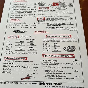 The Nantucket Lobster Trap - Menu - Seafood Near Me - Nantucket, Massachusetts