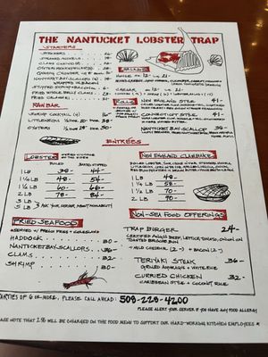 Menu photo 2 The Nantucket Lobster Trap Nantucket, MA