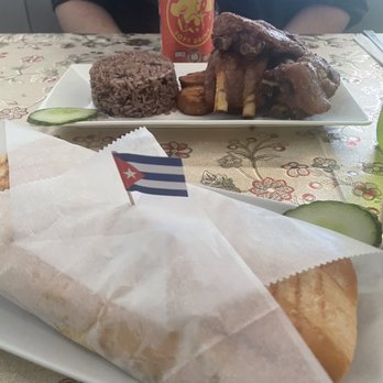 Havana Restaurant - Fried pork ribs and a Cuban sandwhich. Iron Beer is a Cuban soft drink. - Cuban Near Me - Albuquerque, New Mexico