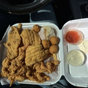 Anna's Fish Market - 3 pcs fish 10 medium shrimp ( 1 side of bread and hush puppies) - Seafood Markets Near Me - Carson, California Anna's Fish Market - 3 pcs fish 10 medium shrimp ( 1 side of bread and hush puppies) - Seafood Markets Near Me - Carson, California