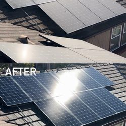 Ceez Modern Cleaners - Before and After another successful solar cleaning