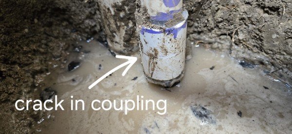Yard Irrigation Repair - PVC fitting cracked, likely due to pressure and temperature change. We utilize minimally invasive digging techniques and return the yard to it's original condition whenever possible Yard Irrigation Repair - PVC fitting cracked, likely due to pressure and temperature change. We utilize minimally invasive digging techniques and return the yard to it's original condition whenever possible