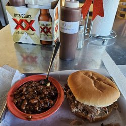 Whole Hog Cafe - BBQ beans !!! Pulled Pork