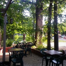 Tango Palace Coffee Company - Outside - The patio looks out into the park. It's very peaceful. - Coffee & Tea Shops Near Me - Toronto, Ontario