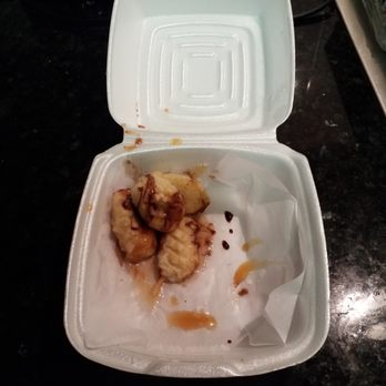 Hancho's Hibachi Box - 4 bite sized pieces of a fried banana - Food Trucks Near Me Hancho's Hibachi Box - 4 bite sized pieces of a fried banana - Food Trucks Near Me