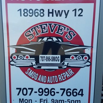 Steve's Smog & Auto Repair - Smog Check Stations Near Me - Sonoma, California Steve's Smog & Auto Repair - Smog Check Stations Near Me - Sonoma, California