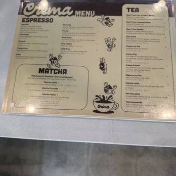 Crema - Menu - Coffee & Tea Near Me - Sherman Oaks, California