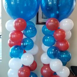 Bubbles of Joy - 8' triple swirl columns for Berge Volkswagon