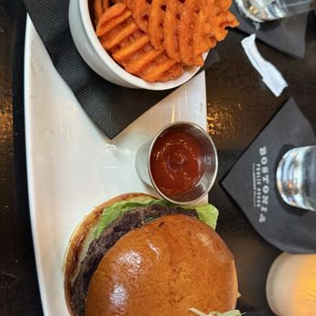 Bostonia Public House - Sweet Potato Waffle Fries BPH Burger - New American Near Me - Boston, Massachusetts