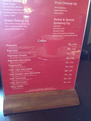 Menu photo 2 Cafe Klarov Prague, PR