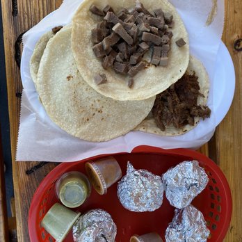 Tacos Ameca - The condiments for the soft tacos in wadded up foil packets. This is how it was served! Does this look appetizing at all!? - Mexican Near Me - Gilroy, California Tacos Ameca - The condiments for the soft tacos in wadded up foil packets. This is how it was served! Does this look appetizing at all!? - Mexican Near Me - Gilroy, California