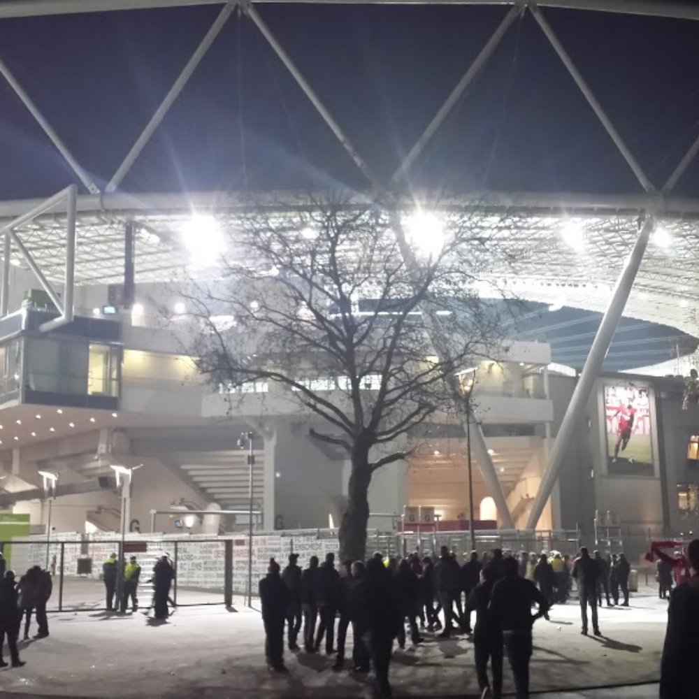 BayArena - View of the stadium coming from the train station - Stadiums & Arenas Near Me - Leverkusen, NW BayArena - View of the stadium coming from the train station - Stadiums & Arenas Near Me - Leverkusen, NW