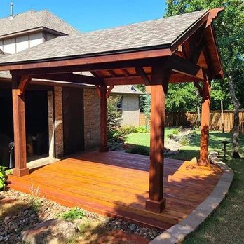 Full Circle Pergolas - Small Pavilion with custom deck. - Patio Coverings Near Me - Guthrie, Oklahoma Full Circle Pergolas - Small Pavilion with custom deck. - Patio Coverings Near Me - Guthrie, Oklahoma