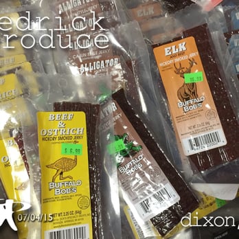 Pedrick Produce - Beef & ostrich, elk jerky ($6.99 ea) Pricey - Fruits & Veggies Near Me - Dixon, California
