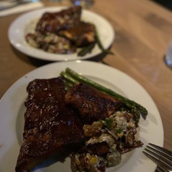 Earls Kitchen + Bar - Full Rack of Ribs and Cajun Chicken with potato salad and asparagus substitute - Canadian (New) Near Me - Whistler, British Columbia