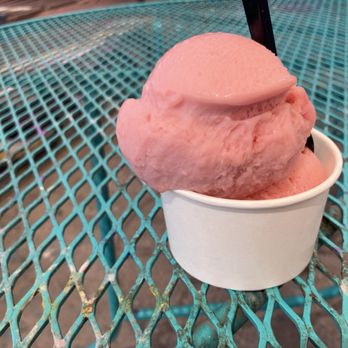 Novel Ice Cream - Prickly pear sorbet double scoop - Desserts Near Me - Phoenix, Arizona