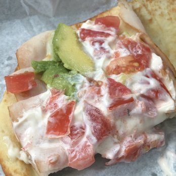 True 'Brew - Turkey club sandwich exposed. There's a good sandwich below the mayo. - Coffee & Tea Near Me - Ava, Missouri