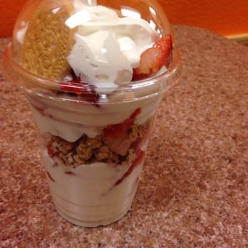 Mango Crazy - Strawberries and cream. Hit the spot! - Desserts Near Me - Modesto, California