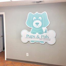 Our Lobby Sign for Pups & Pals Pet Lounge!