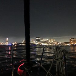 SeaAffinity - Baltimore city lights from the bay.