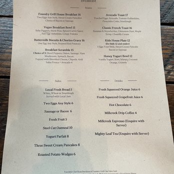The Foundry Grill - Menu - American Near Me - Sundance, Utah