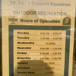 Hours of operation on office doors
