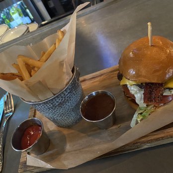 The Ranch - Classic Burger with BBQ sauce - Steakhouses Near Me - Irving, Texas The Ranch - Classic Burger with BBQ sauce - Steakhouses Near Me - Irving, Texas