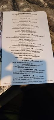Menu photo 1 Tail Spin Bar & Grill Muskego, WI Menu photo 1 Tail Spin Bar & Grill Muskego, WI