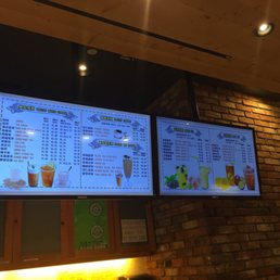 Menu as of August 2018