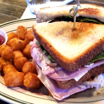 Pine Tree Tavern - Club Sandwich with tots - Bars Near Me - Winston Salem, North Carolina Pine Tree Tavern - Club Sandwich with tots - Bars Near Me - Winston Salem, North Carolina