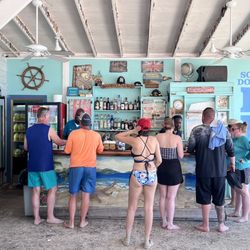 Soggy Dollar Bar - The bar at Soggy Dollar! Great drinks even if you don't want the Painkiller!!