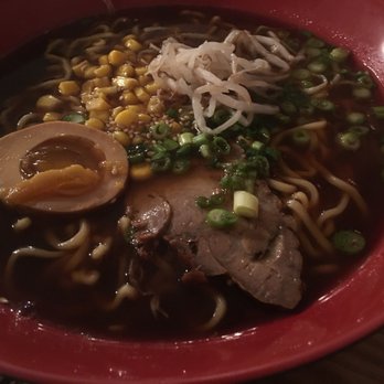 Takohachi Japanese Restaurant - Miso ramen toppings (sliced pork, egg, bean sprouts, corn, scallions) with the shoyu ramen broth. - Japanese Near Me - Arlington, Virginia Takohachi Japanese Restaurant - Miso ramen toppings (sliced pork, egg, bean sprouts, corn, scallions) with the shoyu ramen broth. - Japanese Near Me - Arlington, Virginia